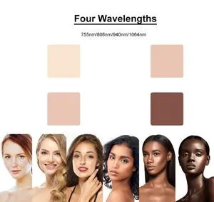 Portable or Vertical Laser Hair Removal Ice 808nm 3 Wave Diode Laser Hair Removal Machine