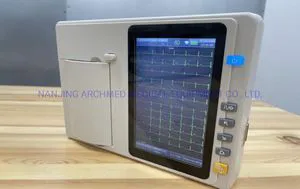 Medical Equipment 6 Channel Portable Digital Electrocardiograph with 7′ ′ Color Touch Screen