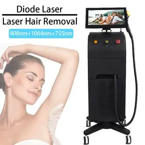 3 Wavelength Laser Diode Hair Removal Machine for Face and Body Women Permanent