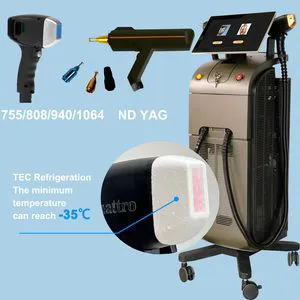 Km Multifunction Beauty Machine 2 in 1 Laser Hair Removal 1064 Nm 532nm ND YAG Laser 808 Diode Laser