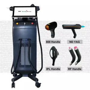 4 in 1 Multifunctional RF Elight IPL Rejuvenation ND YAG Laser Tattoo Removal Diode Laser Hair Removal Machine/Salon Elight IPL RF ND YAG Laser