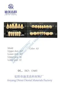 High Hardness Endura Two Layers Resin Polymer Tooth for Dentist About Mold 267/32