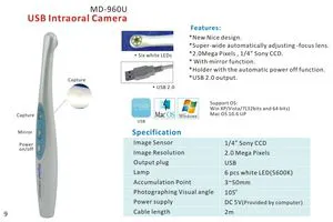 Dental Intra Oral Camera USB Sony CCD Automatic Focusing Dental Endoscope