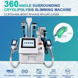 Cryolipolysis 7 Handles Cryo Fat Freeze Lipolaser Body Shape RF Cavitation Machine