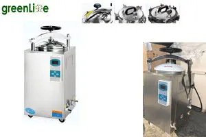 100L High-Capacity Automatically Vertical Stainless Steel Pressure Steam Sterilizer with Digital Display