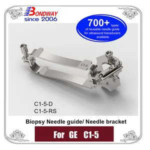 Biopsy Needle Guide Reusable Needle Bracket for Use with Ge Ultrasound Transducer C1-5 C1-5-D C1-5-RS Reusable Biopsy Adapter Ultrasound Probe