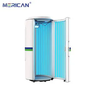 Merican F8n Commercial Stand up Sunbed Vertical UV Tanning Machine Salon Beauty Equipment Germany Cosmedico Body Bronzing