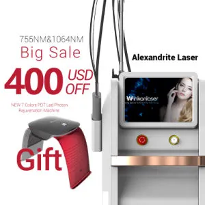Wholesale Price 755 Nm Alexandrite Laser with Blue Sapphire and UK Lamp for Hair Removal