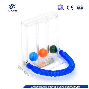 Physical Therapy Resistive Inspiratory Muscle Training / 3 Ball Spirometer Respiratory Lung Exerciser