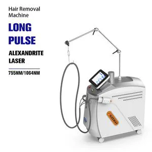CE FDA 2-Wave 755nm Alexandrite Laser ND YAG 1064nm Laser Hair Removal Machine