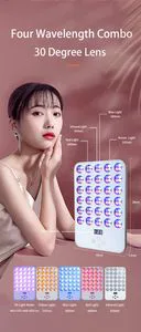 Amazon Hot Sale 13W Squad Chips Four Wavelength Portable Light Therapy Skincare Product Stand Optional, LED Red Light Therapy Lamps