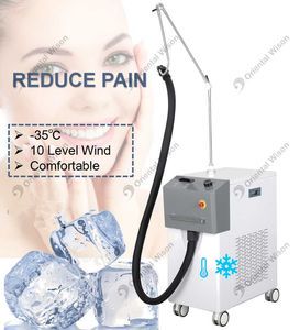-35 Degree Cryo Zimmer Laser Program Skin Cooler Long Pulsed C02 Laser Cold Air Skin Cooling for Tattoo Studio Use Pain Relief