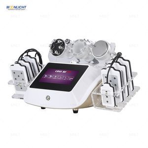 6 in 1 Ultrasonic Cavitation RF Vacuum Diode Laser Weight Loss Laser Body Slimming SPA Salon Clinical Home Use Machine
