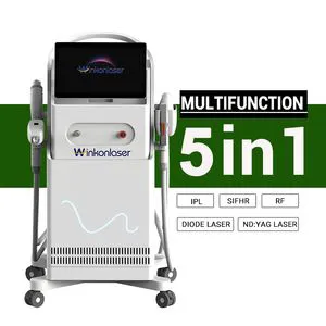 2023 Newest! 5 in 1 IPL+ND: YAG Laser+Diode Laser+RF Diode Laser Hair Removal Tattoo Removal Beauty Machine