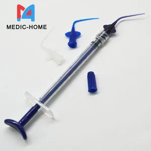 Disposable 200PCS/Pack Non-Sterile Dental Syringe Tip Dental Irrigation Tips Clear/Blue 0.25mm 0.35mm