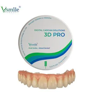 Vsmile Dental Lab Denture Teeth Materials Raw Zirconia Disc Materials Zirconia Block