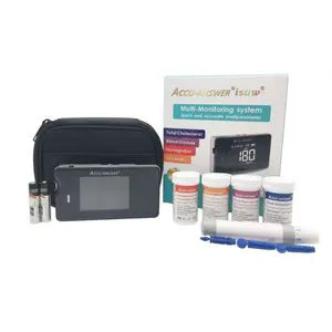 Accu Answer 4 in 1 Blood Glucose Hemoglobin Testing Uric Acid Test Total Cholesterol Testing and Haemocue Machine