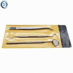 3 PCS Oral Hygiene Dental Surgical Instrument Set Includes Mirror and Tweezers in Steel for Dental Crafts