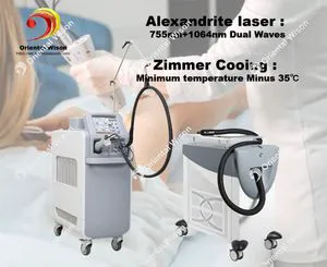 Duel-Wavelength 755nm 1064nm Ice Laser Hair Removal Device Long Standby Time Long Service Life