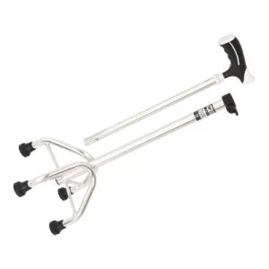 Four Legs Underarm Crutches Canes Walking Stick Ultra Light Elbow Crutches