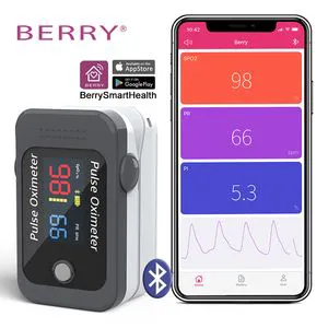 LCD Screen Finger Pulse Oximeter with Bluetooth