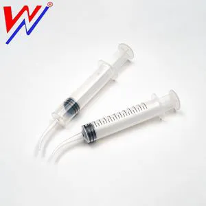 Disposable Plastic Dental Impression Syringes/Curved Utility Syringe 12cc 10cc