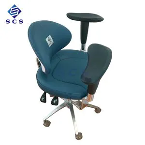 Hospital Office Adjustable Leather Dental Doctor Stool with Backrest for Clinic