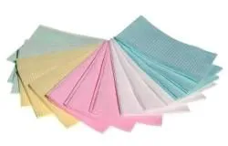 ODM Disposable Dental Bibs Waterproof Dental Bib 2 Ply Paper + 1 Ply Poly Film for Kid Adult Paper Bibs