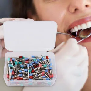 Sucshk Wholesale Flat Latch Type 100PCS Bowl Shape Nylon Polishing Prophy Brush