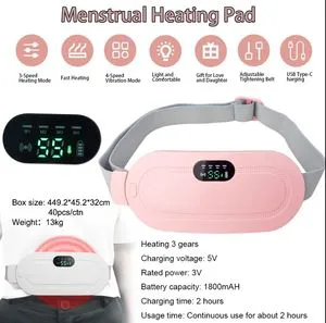 Women Menstrual Heating Pad Warm Palace Belt Relieve Menstrual Pain Hot Compress Massager