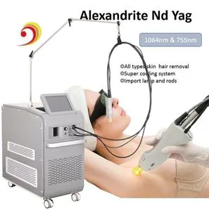 Alexandrite Laser Fiber 755nm 1064nm ND YAG Long Pulse Vascular Hair Removal Laser Hair Removal Beauty Equipment