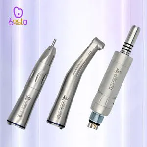 Dental 1: 1 Fiber Optic High Quality Internal Low Speed Handpiece Set-1: 1 Contra Angle+Straight +Air Motor Kit