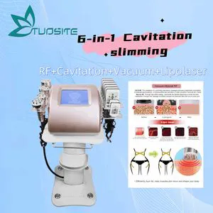 Multifunction 6 in 1 Lipo Laser RF Vacuum Cavitation Body Slimming Facelift Machine