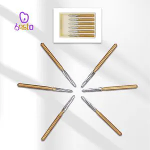 6PCS/Pack Fg 1.6mm Series Dental Carbide Tungsten Burs Drill Tooth Extraction 23/25mm