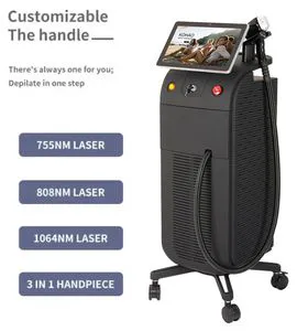 TUV Medical CE Approved Vertical High Power Big Spot Size Laser Diodo 808 Hair Removal Diode Beauty Equipment 755 808 1064 Nm