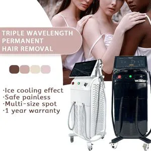 Smart Interconnection of Mobile Phones and Machines New Diode Laser Hair Remover 4 Wave 755 808 1064 Laser Hair Removal Device
