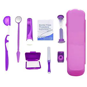 Disposable Colorful Optional Multi-Functional Oral Care Cleaning Set Orthodontic Carry Outside
