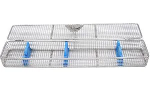Medical Equipment Arthroscope Disinfection Box with Stainless Steel Wire Mesh 270X84X42mm