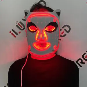 Wireless Anti Aging LED Face Mask Acne Treatment Silicone LED Light Therapy Mask Red Infrared 830nm LED Therapy Mask