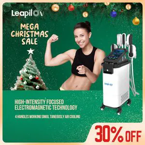 Hot Selling 13 Tesla 4 Handle EMT Machine EMS Muscle Stimulator Body Sculpting Beauty Machine