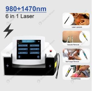Good Effect 980nm +1470nm Diode Laser Lipolysis Spider Veins /Vascular Removal Portable Model SPA Clinic Beauty Machine