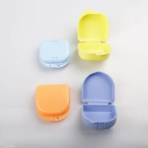 Colorful Denture Plastic Retainer Box Orthodontic Retainer Case