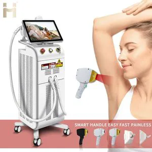 Hm Permanent Hair Removal Laser 4K Screen Ice Adjustable Head 755nm 808nm 1064nm Diode Laser Hair Removal Machine