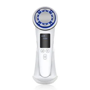 Facial Rejuvenation Pulse Massage Hot Cold EMS Face Neck Lifting Skin Tightening Warm Clean Red Light LED Massager