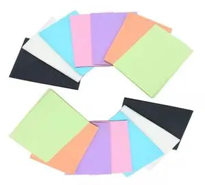 2ply 3ply Colored Paper Film Waterproof Disposable Dental Bibs Medical Napkins