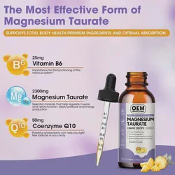 2300mg Magnesium Taurate Heart Health Formula Effective Restore Magnesium Levels Magnesium Taurate Liquid Drops