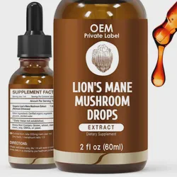 Brain Focus Memory Immune Boost Nootropics Mushroom Extract Lion's Mane Liquid Drops
