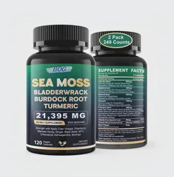 Wholesale Pure Organic Moss Shilajit Sea Moss Capsules