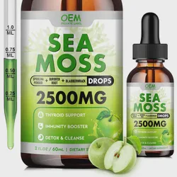 OEM Vegan Organic Sea Moss Drops Vitamin Detox Cleanse Drops