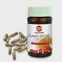 GMP Certified Wholesale Shell Wall Broken Organic Ganoderma Lucidum Spore Capsule Reishi Spore Capsule Herbal Supplement
